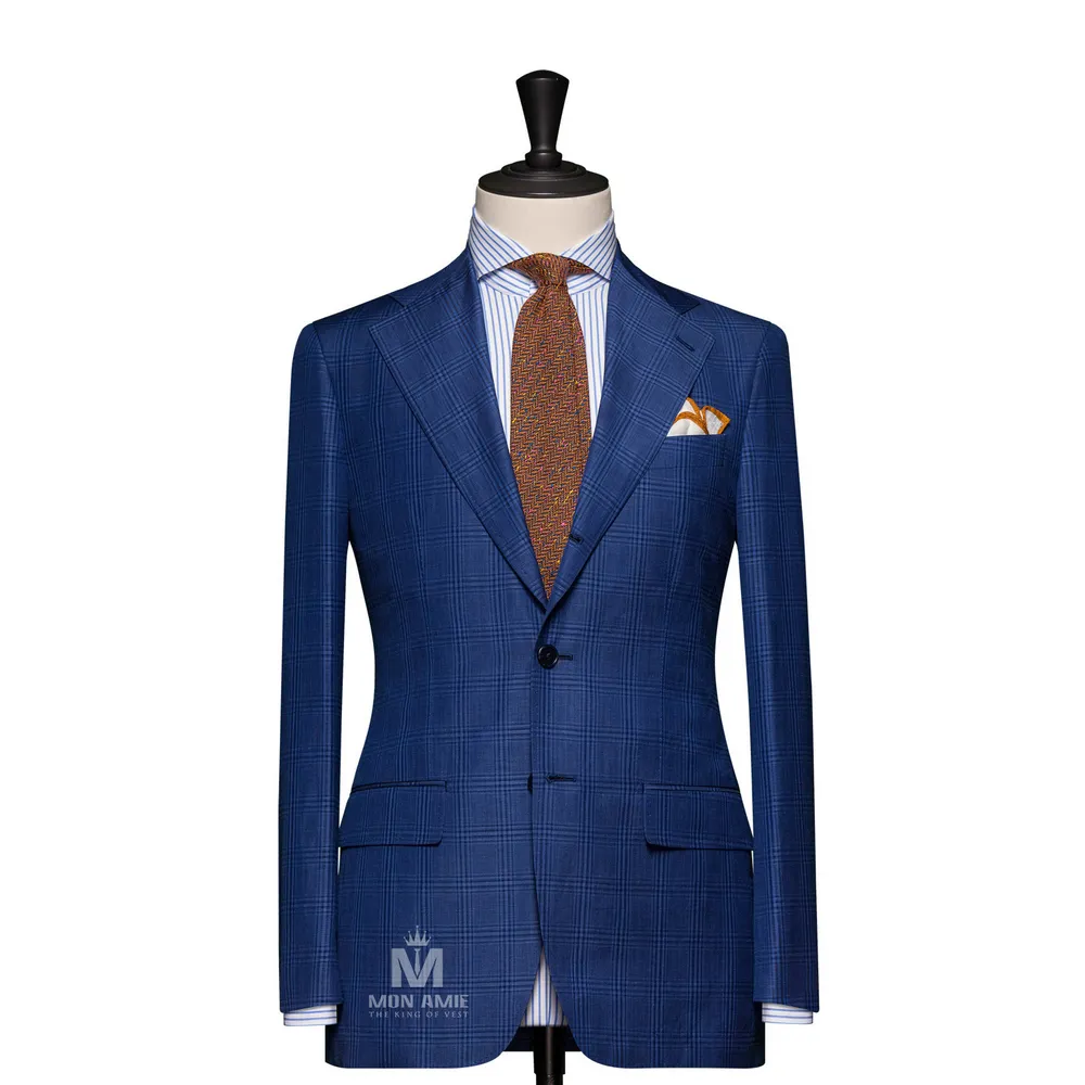Vest đồng phục caro xanh — 1/3