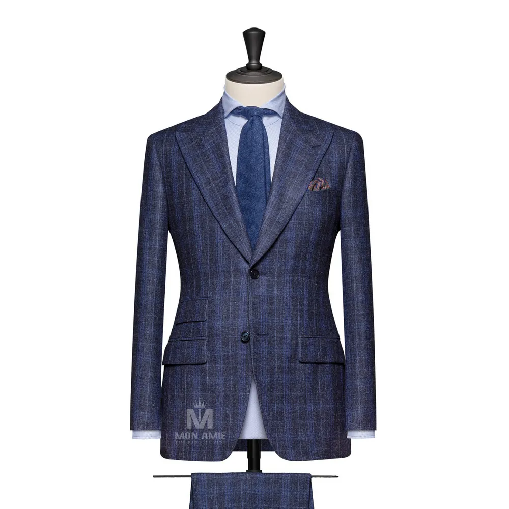 Vest đồng phục caro xanh — 1/2