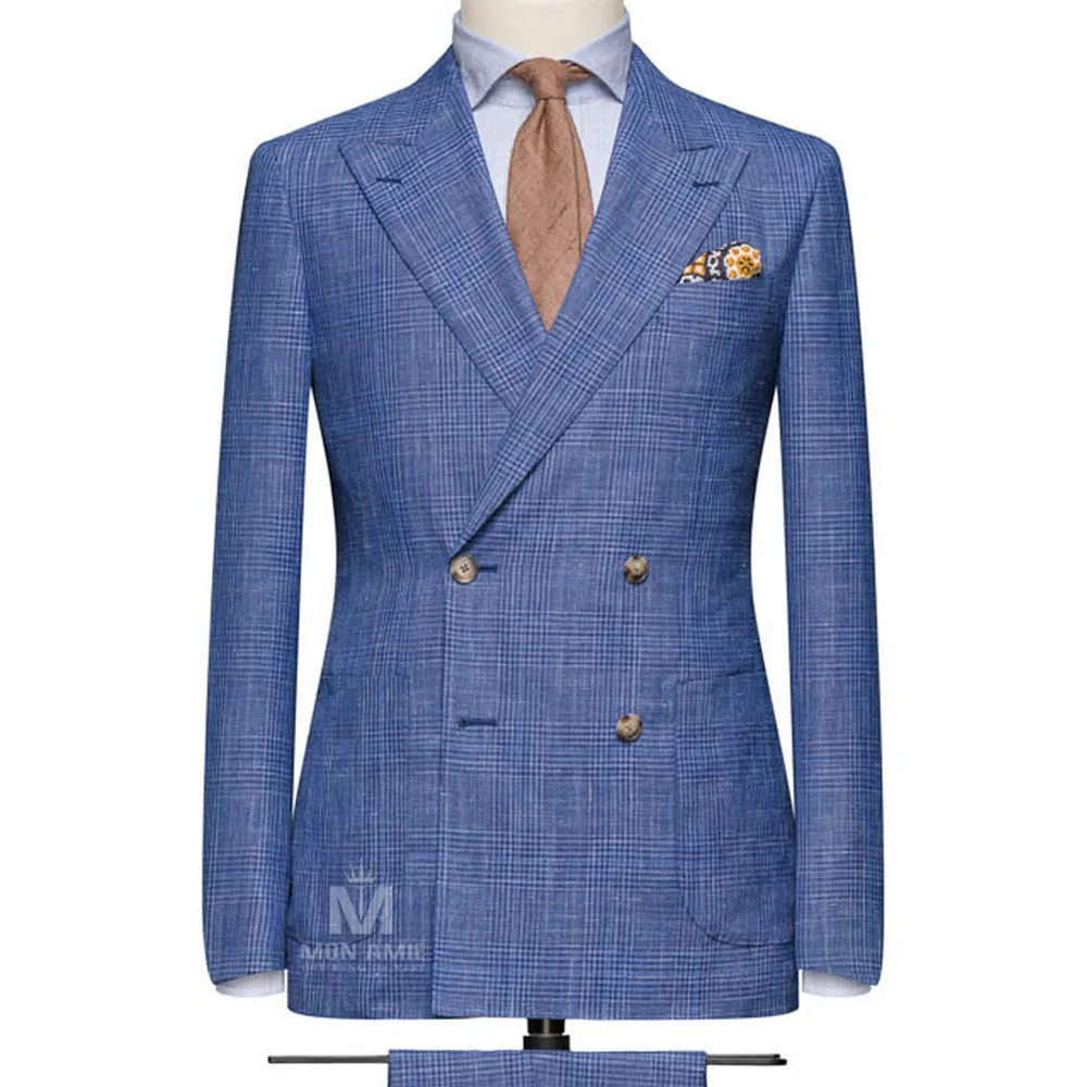 Vest đồng phục caro xanh — 1/3