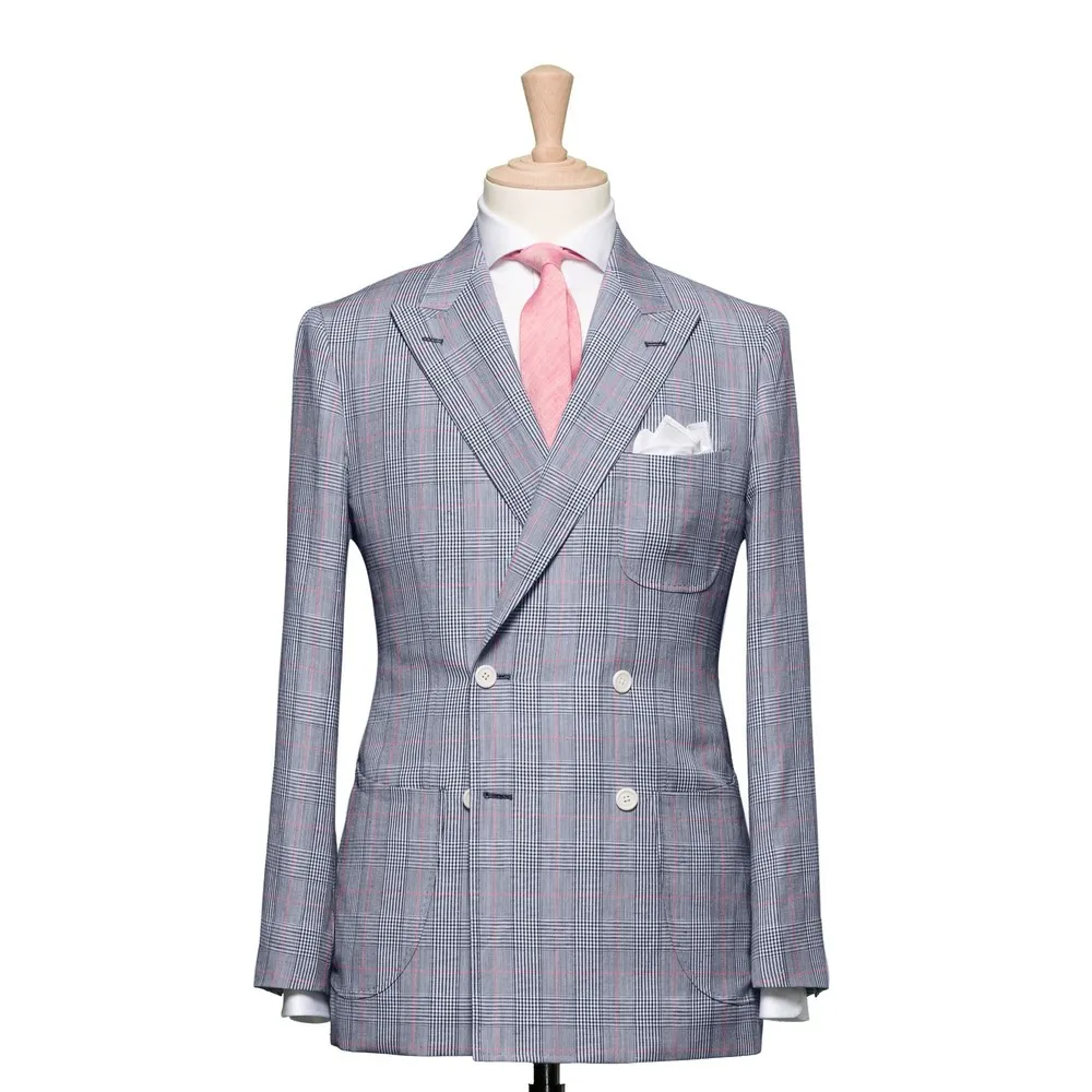 Vest đồng phục caro xanh — 1/3