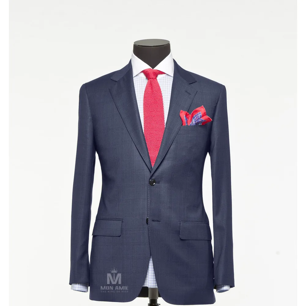 Vest đồng phục caro xanh — 1/3