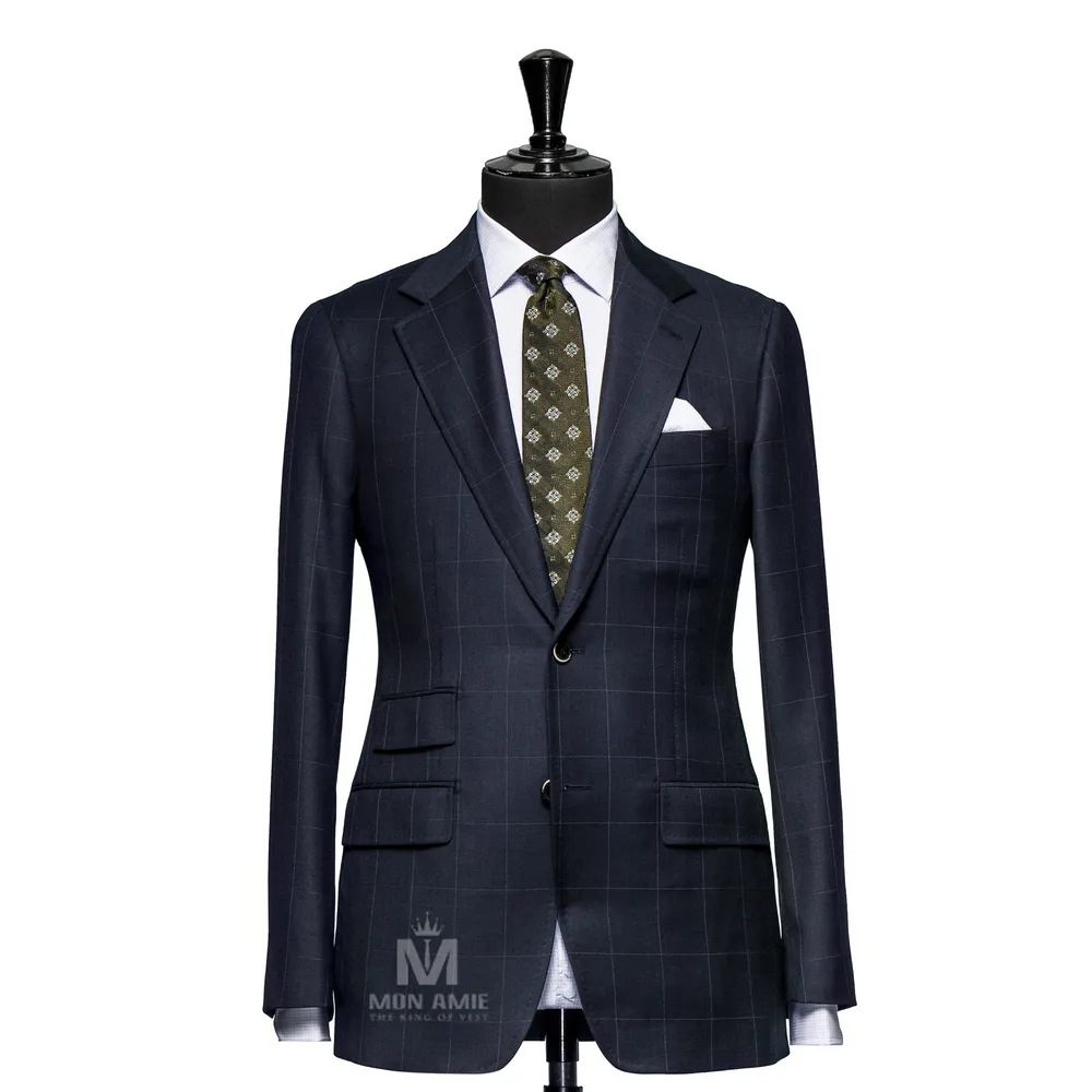 Vest đồng phục caro xanh — 1/3
