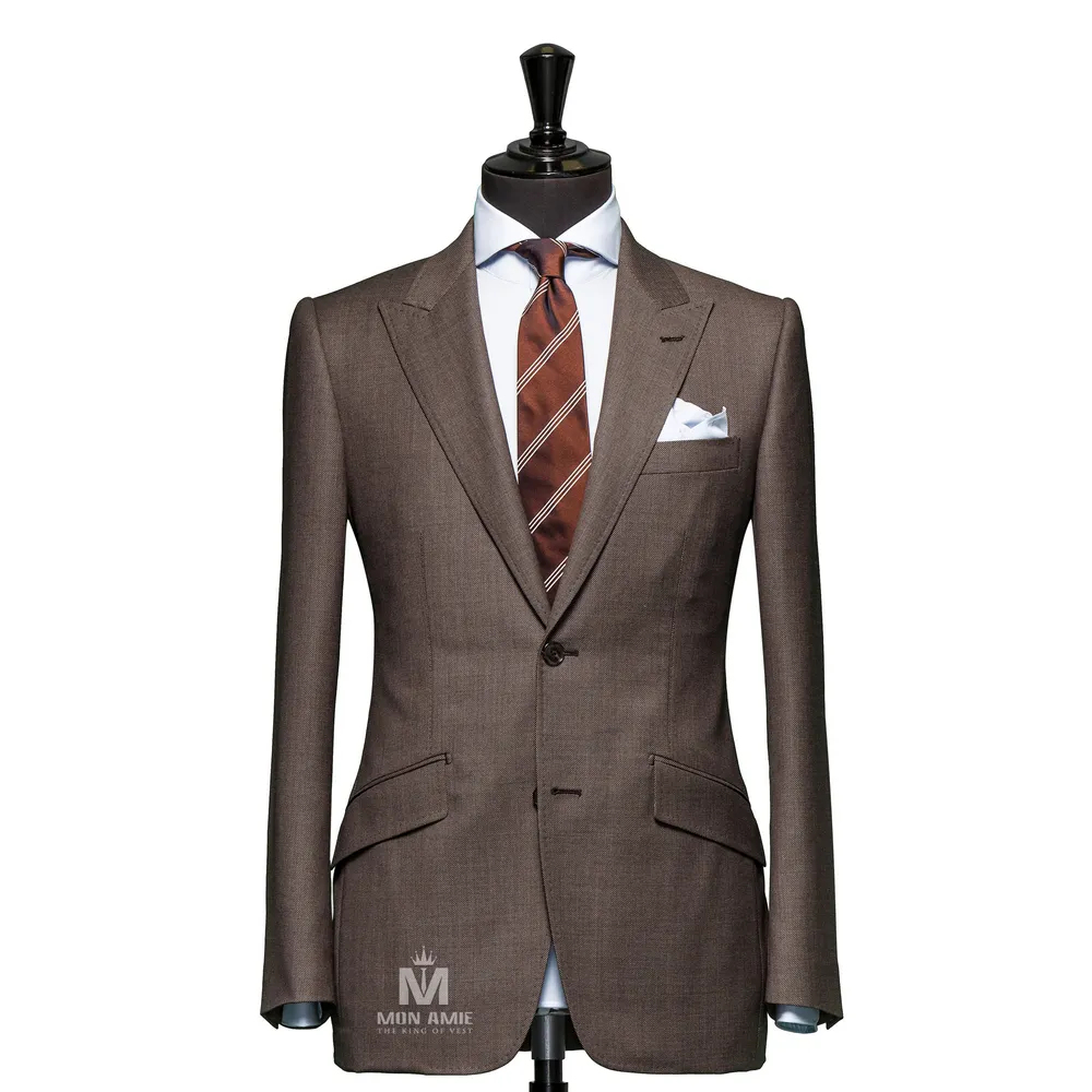 Vest đồng phục chấm bi nâu — 1/3