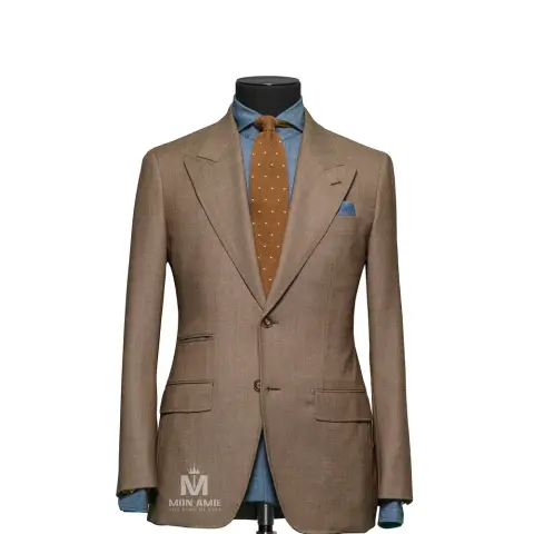 Vest đồng phục chấm bi nâu — BARRINGTON-15053