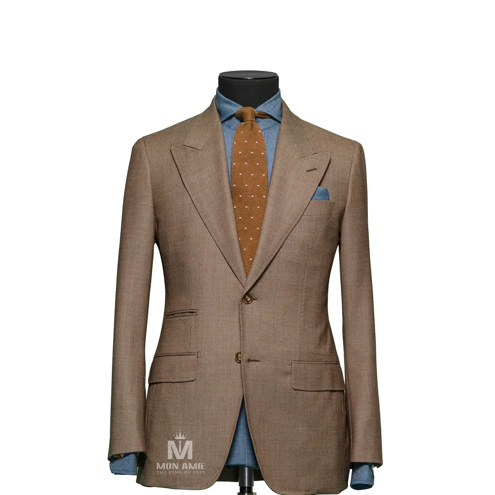 Vest đồng phục chấm bi nâu — 1/3