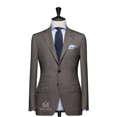 Vest đồng phục nâu trơn — 7722-3