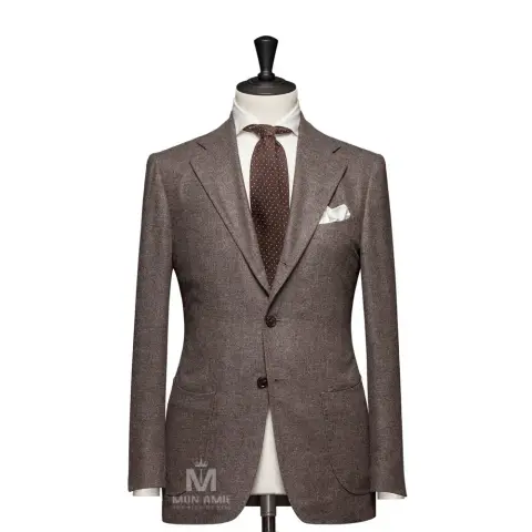 Vest đồng phục nâu trơn — BARRINGTON-18015