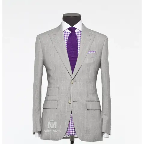 Vest đồng phục sọc xám · 09