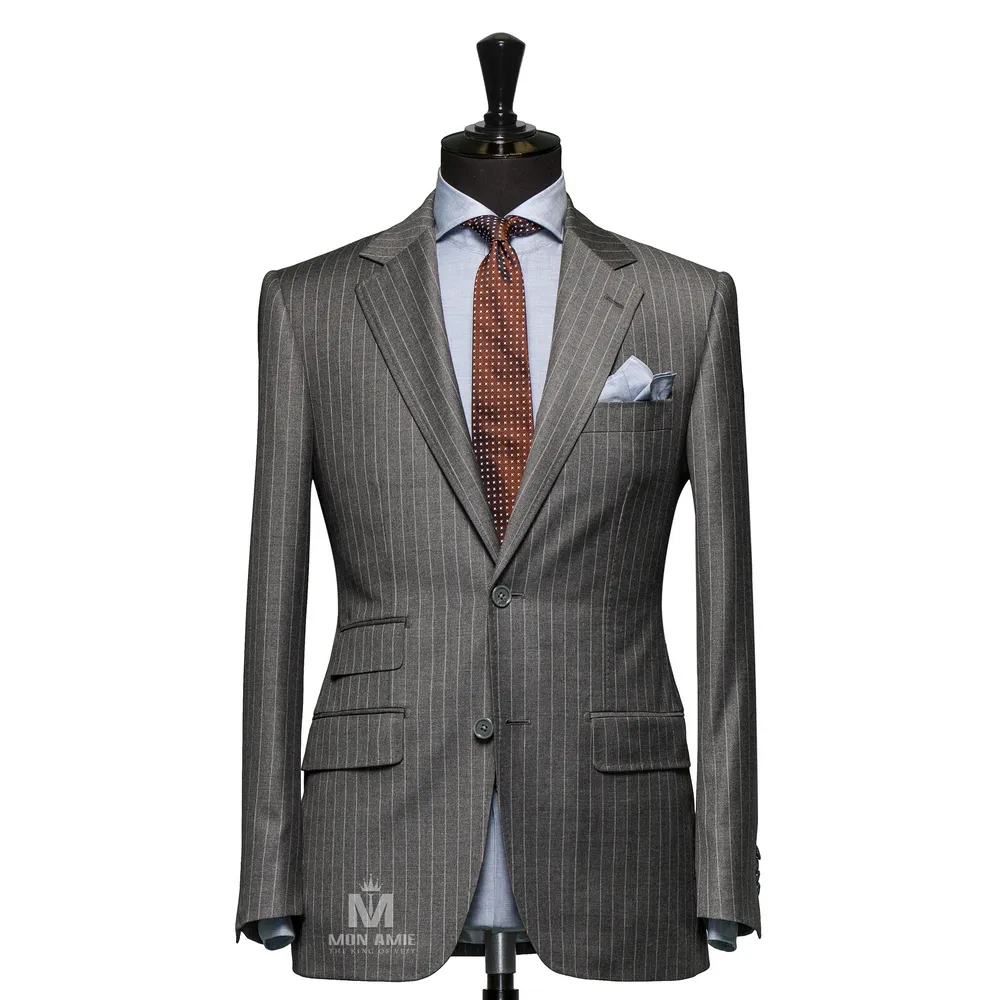 Suit xám sọc dọc 2 khuy 147607 — 1/3