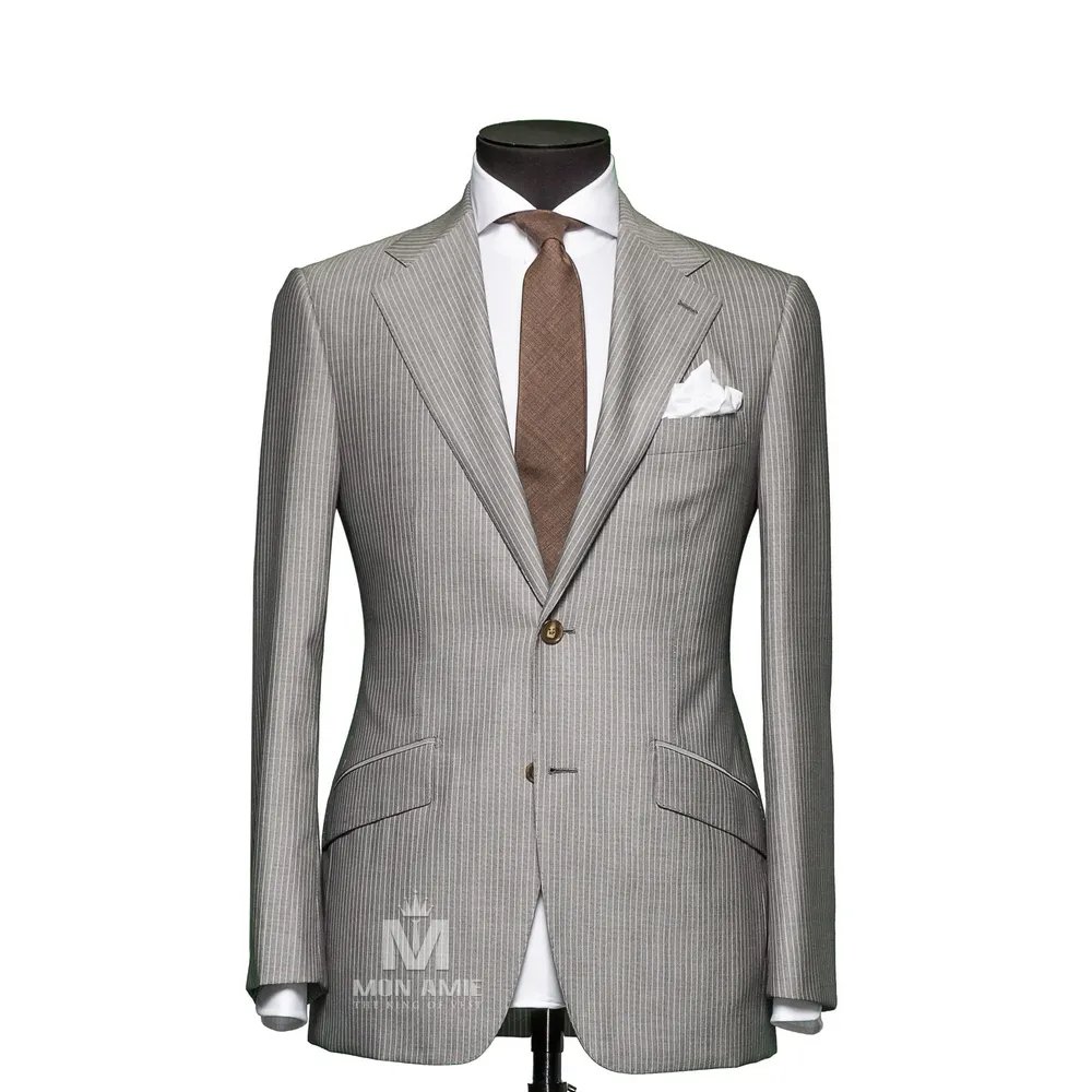 Vest đồng phục sọc xám — 1/3