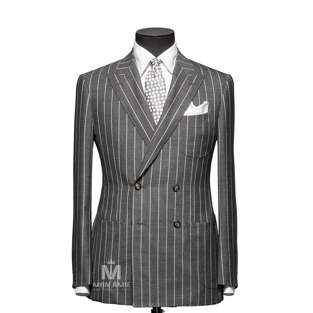 Vest đồng phục sọc xám — 1/3