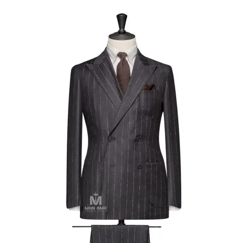 Vest đồng phục sọc xám — BARRINGTON-XH6019