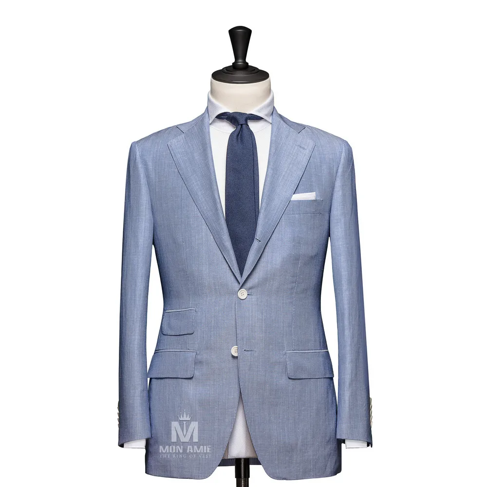 Suit xanh nhạt sọc nhỏ 624741 — 1/3