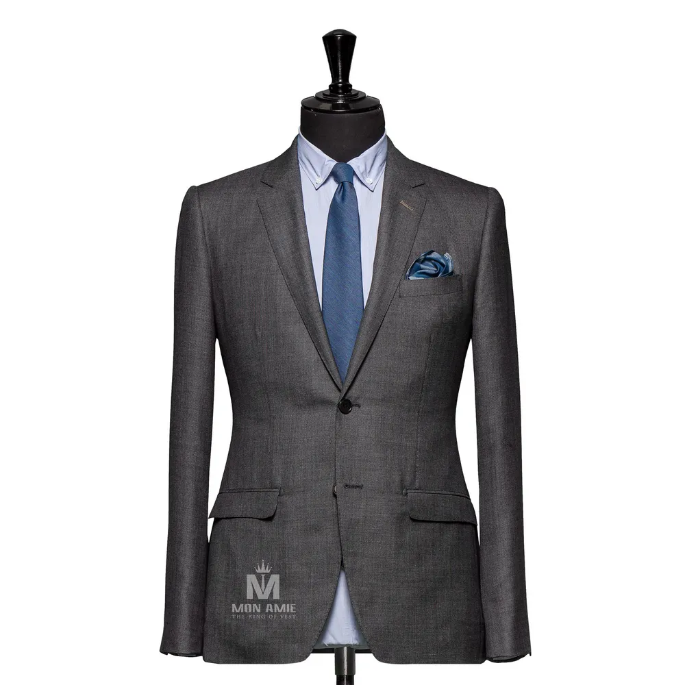 Vest đồng phục xám trơn — 1/3
