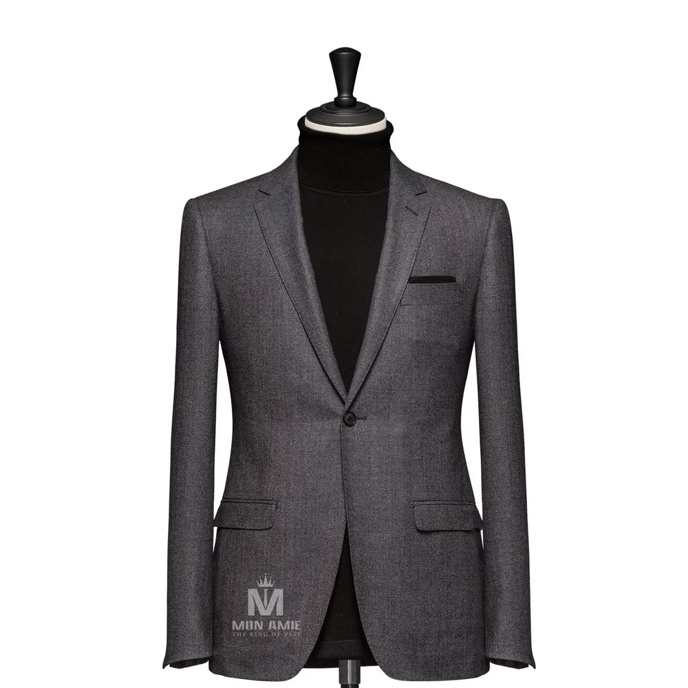 Vest đồng phục xám trơn — 1/3