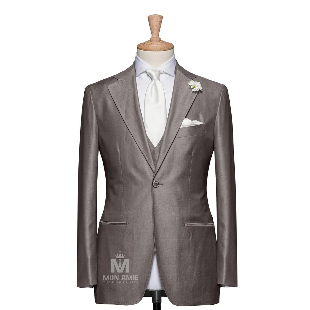 Suit ba mảnh màu nâu ghi — 1/3