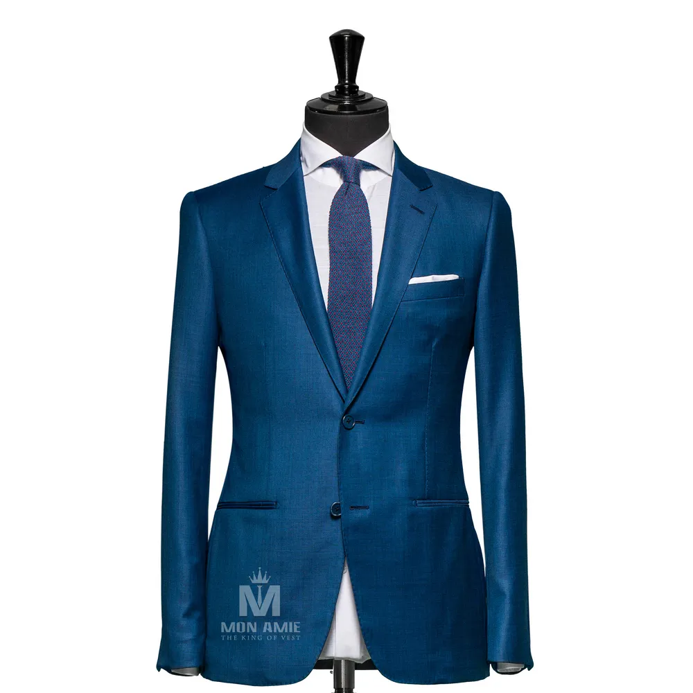 Suit xanh cổ vịt trơn — 1/3