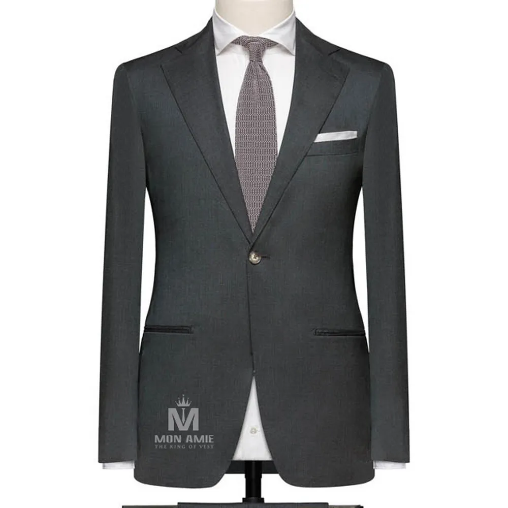Vest đồng phục xanh rêu trơn — 1/3