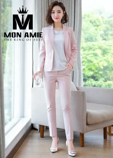 Vest nữ hồng phấn, quần tây — PN1444