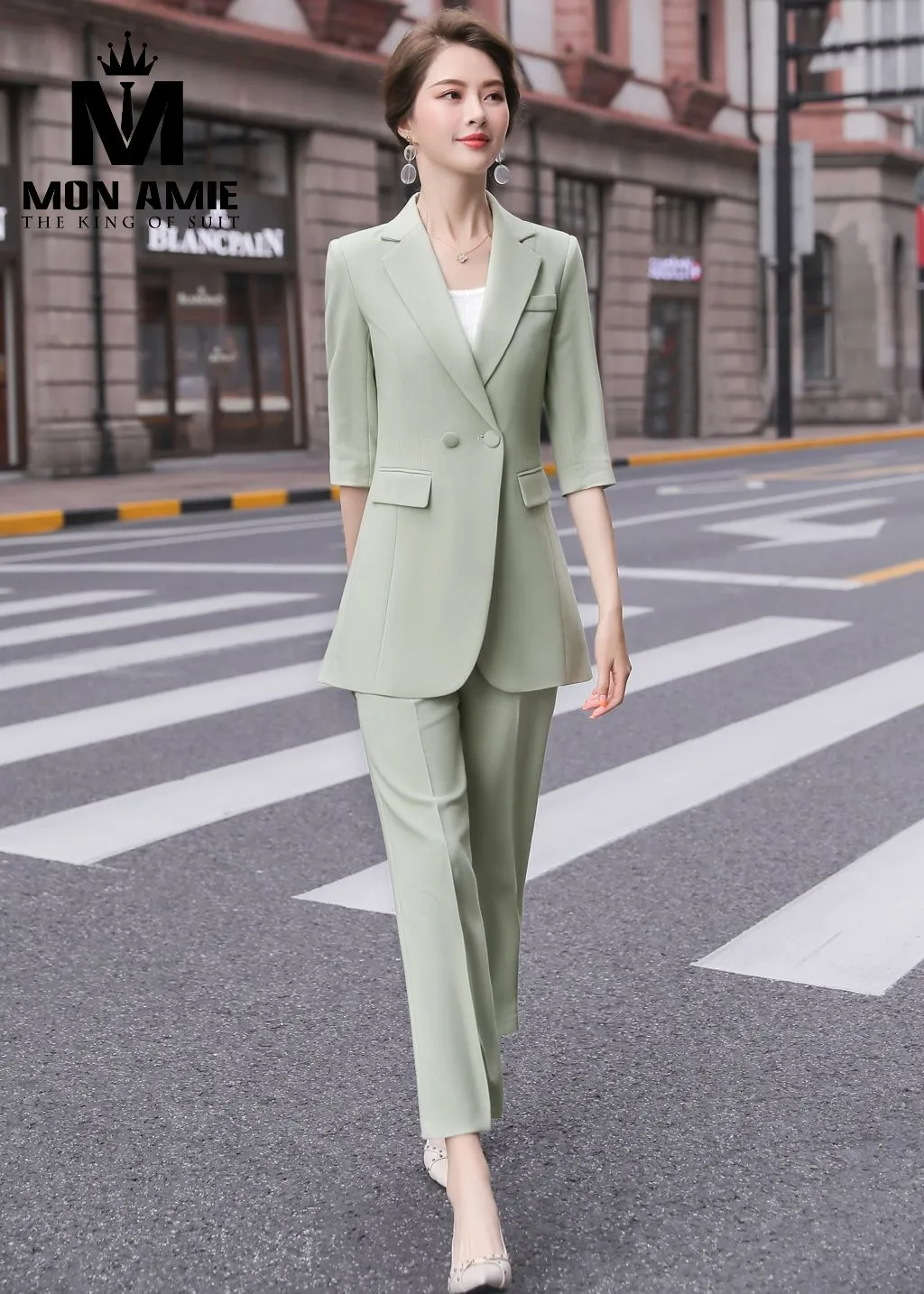 Vest nữ xanh bạc hà, quần tây PN1655 — 1/5