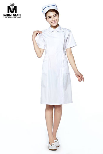 Bộ quần áo blouse trắng dáng ngắn viền Xanh Lá nam nữ cộc tay, dài tay cho  dược sỹ, y tá, điều dưỡng, thẩm mỹ viện - Áo | ThờiTrangNữ.vn